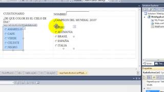 COMO CREAR UNA ENCUESTA WEB EN VISUAL STUDIO 2010 [upl. by Ara245]