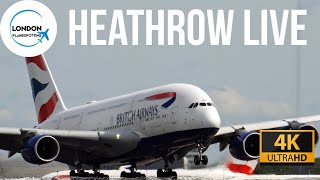 Heathrow Airport LIVE  Super Sunday Plane Spotting  29th September  4K [upl. by Victor]