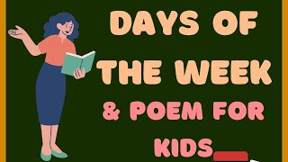 Days Of The Week  Poem For Kids  Easy Learning For Kids  AdventureMunchTV [upl. by Itnuahsa596]