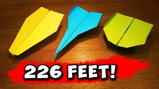 How To Make 5 EASY Paper Airplanes that FLY FAR [upl. by Kcinnay787]