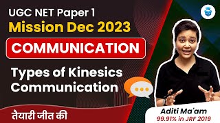 UGC NET Paper 1 Communication  Types of Kinesics  UGC NET Dec 2023  Aditi Mam JRFAdda [upl. by Elrahc653]