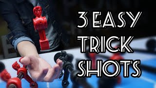 3 EASY Foosball TRICK SHOTS for PULL SHOOTERS foosball tips [upl. by Doe]