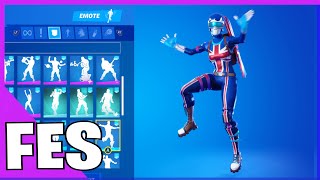 Fortnite Ski Skin With all my Fortnite Dances amp Emotes Mogul Master GBR [upl. by Einnil]