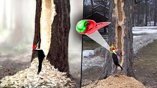 Why Don’t Woodpeckers Get Concussions  What Happens When A Woodpecker Cant Find Food [upl. by Enirroc]