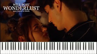 Will Post  Wonderlust Kissing Booth 2 Piano Tutorial [upl. by Asnerek]