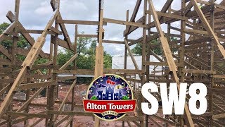 Alton Towers Wicker Man Construction Update  1st August 2017 [upl. by Heti]