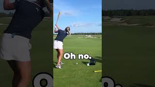 Hitting a golf ballwith anything EXCEPT a club 🤣 [upl. by Kingsly]