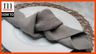 How to Fold Napkins The Knot — Entertaining Tips with Marc J Sievers [upl. by Notelrac121]