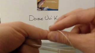 How to tie braided line to monofilament  Double Uni Knot tutorial EASY [upl. by Liahus972]