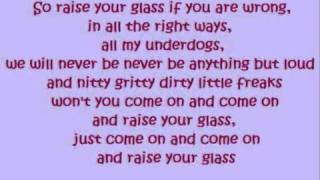 Pink  Raise your Glass lyrics [upl. by Wendye]