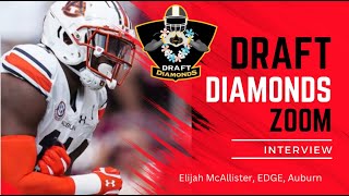 Elijah McAllister EDGE Auburn  2024 NFL Draft Prospect Zoom Interview [upl. by Nino49]