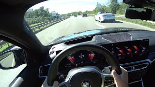 2023 BMW M340d Touring  short test drive  POV [upl. by Aicileb]