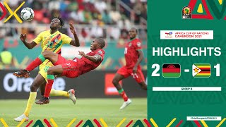 Malawi 🆚 Zimbabwe Highlights  TotalEnergiesAFCON2021  Group B [upl. by Wendeline256]