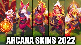 All New 2022 Arcana Skins Spotlight Ahri Xayah Hecarim Ryze Rakan  League of Legends [upl. by Loferski]