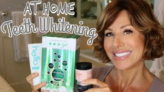 THE BEST TEETH WHITENING AT HOME  Charcoal Opalescence amp Hydrogen peroxide  Dominique Sachse [upl. by Stoddard]