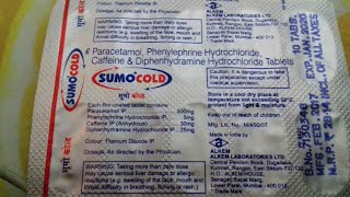 SUMO COLD tablets use and side effects full hindi review comapny ALKEM lab [upl. by Ivette]