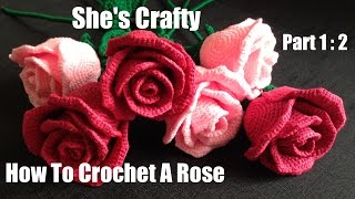 How To Crochet A Rose Easy Crochet lessons to crochet flowers part 12 [upl. by Ferdinanda]