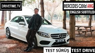 MERCEDES C200d AMG 2016 Test Sürüşü  Test Drive English Subtitled [upl. by Sinnek726]