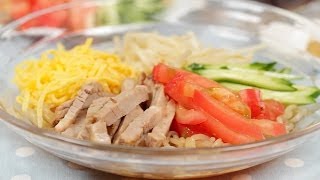 How to Make Low Calorie Hiyashi Chuka with Shirataki Noodles  Cooking with Dog [upl. by Nilesoj]