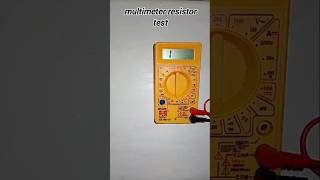 multimeter resistor testhow to check resistor shorts viralshorts [upl. by Ready]