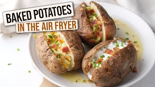 Air Fryer Baked Potatoes w Crispy Skin [upl. by Schaumberger]