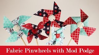 Fun Pinwheel Centerpiece Using Mod Podge Fabric [upl. by Padgett]