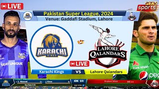 🔴Live PSL  KAR vs LAH Live PSL 26th Match  Karachi Kings vs Lahore Qalandars Live cricketlive [upl. by Mayne435]