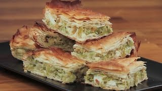 Πρασόπιτα με φέτα amp κεφαλογραβιέρα  FOOD VIDEOs [upl. by Pitts]