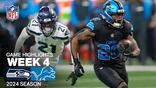 Seattle Seahawks vs Detroit Lions  2024 Week 4 Game Highlights [upl. by Reseta64]