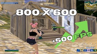 800x600 240 Hz is too GOOD in Fortnite 😮  Lowest Delay Stretch Res [upl. by Kendra]