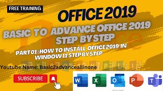 Part 01 Office 2019 Installation in Windows 11 [upl. by Cohlette]