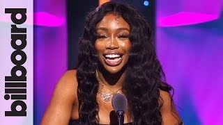 SZA Accepts Rule Breaker Award  Women in Music [upl. by Diva]