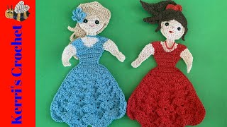 Crochet Lady Tutorial – Crochet Applique Tutorial [upl. by Caundra]