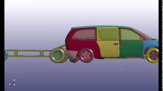 LSDyna 80kph Rear Impact Analysis [upl. by Lovmilla]