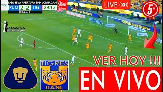 Pumas vs Tigres En Vivo PARTIDO HOY DONDE VER A que Hora JUEGA PUMAS VS TIGRES LIGA MX Jornada 6 [upl. by Niwrad]