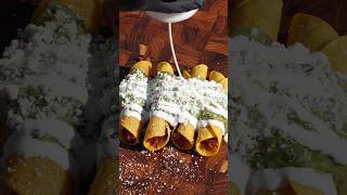 Flautas de Pollo w Avocado Salsa Verde flautas taquitos tftibbq recipeshorts [upl. by Aninat14]