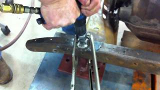 Riveting a Crossmember to A New Model A Frame [upl. by Akialam]