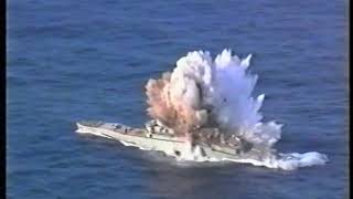 HMAS Torrens UnderKeel Torpedo Explosion [upl. by Arrimat571]