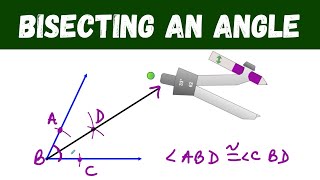 bisecting an angle with a compass  geometry constructions [upl. by Nylatsirhc888]