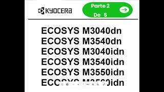 Kyocera ECOSYS M3040dn M3540dn 3040idn 3540idn 3550idn 3560idn Manual de Servicio Parte 2 [upl. by Steen76]