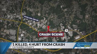 Man killed after running red light in Catawba County 4 others hurt [upl. by Lasko322]