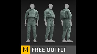 FREE Marvelous Designer soldier outfit [upl. by Baumbaugh]