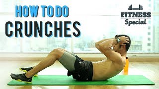 HOW TO DO CRUNCHES  Perfect Crunch FOR BEGINNERS  Best ABS Exercises  FITNESS SPECIAL  WORKOUT [upl. by Owiat829]