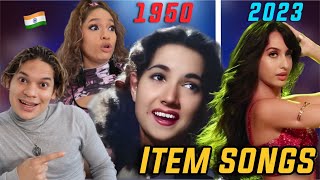 Item Songs for the first time Latinos react to Evolution Of Bollywood Item Songs 19502023 [upl. by Annaul]