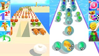 Sandwich Runner Marble Run 3D Android iOS All Levels Hyper Games [upl. by Garnes202]