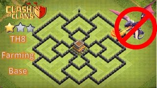 TH8 Farming BaseHybrid 2017 Anti 3 star [upl. by Yanttirb883]