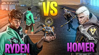 RYDEN VS HOMER  WHO IS BEST  FREE FIRE BEST ACTIVE SKILL CHARACTER [upl. by Cavil]