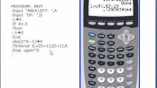 Programming invT into a Ti 83 or Ti 83 Calculator [upl. by Tally]