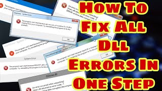 How To Fix All Dll File Errors In Windows 111087 One Step Easily Offline Method  100 Working [upl. by Rillings]