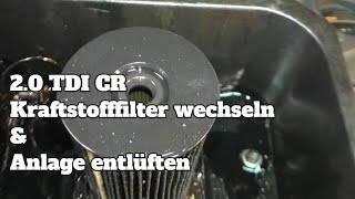 Kraftstofffilter wechseln 2 0 TDI CR [upl. by Sauder]